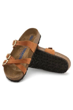 Birkenstock Franca Soft Footbed Slides -Swimming Gear Shop 1021490 Shoe Pecan Side1