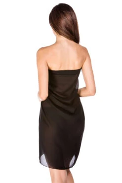Sheer Long Cover Pareo -Swimming Gear Shop 102 Apparel Bottom Black Back2