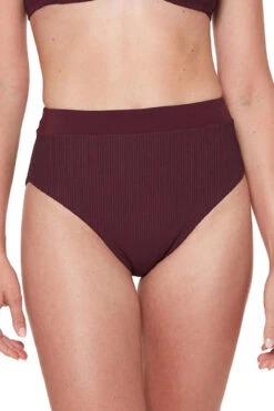 Sanctuary Pucker Banded High Waist Bikini Bottom