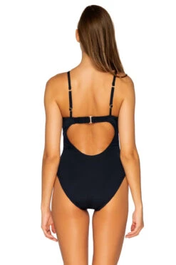 Tidepool Over The Shoulder One Piece Swimsuit -Swimming Gear Shop 129BLCK One Piece Swimsuit Black Back2