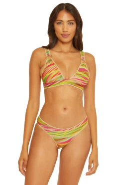 Callie Metallic Bralette Bikini Top