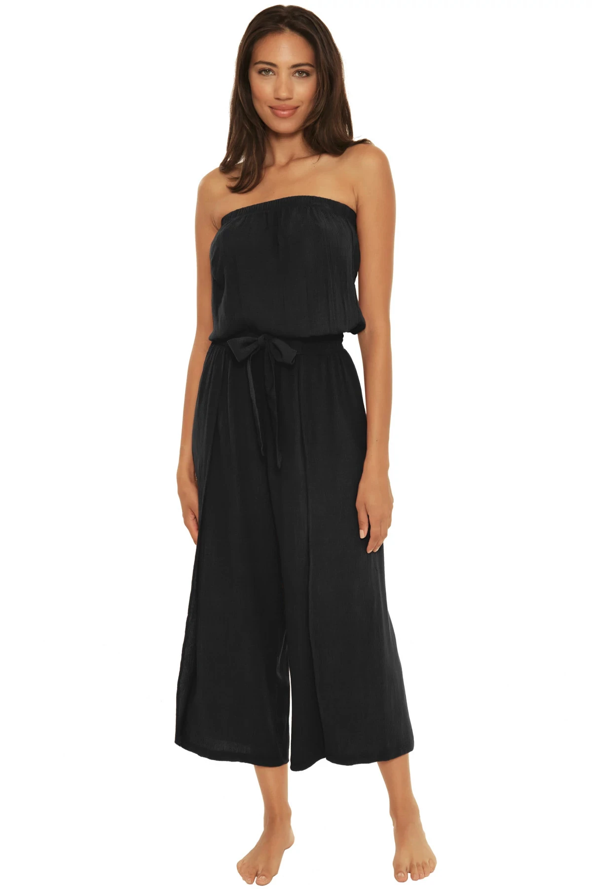 Strapless Tie Waist Jumpsuit 1 Strapless Tie Waist Jumpsuit