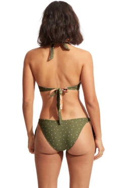 Seafolly Reversible Knot Front Halter Bikini Top -Swimming Gear Shop 31400 960 Bikini Top Avocado Back