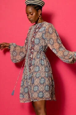 Josefina Caftan -Swimming Gear Shop 322D09 Apparel Dress Algarve Blue Lifestyle