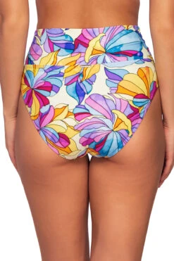Hannah High Waist Bikini Bottom -Swimming Gear Shop 33BOPALE Bikini Bottom Opalescent Back