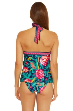 India Garden Reversible High Neck Tankini Top -Swimming Gear Shop 3673535 Tankini Top Multi Back