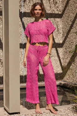 Crochet Drawstring Crop Pant -Swimming Gear Shop 3775035 Apparel Bottom Rose Lifestyle