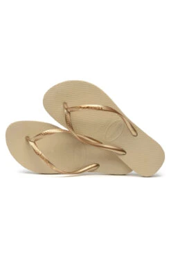 Havaianas Slim Flip Flops -Swimming Gear Shop 4000030 Shoe Golden Front2