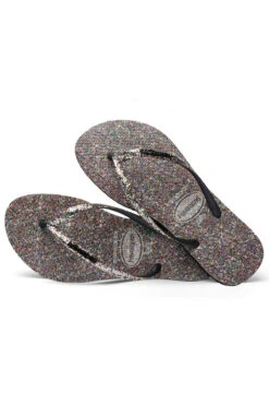 Havaianas Slim Carnaval Flip Flops -Swimming Gear Shop 4143974 Shoe Black Front2