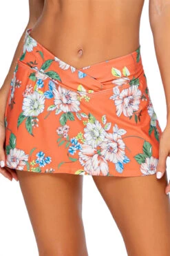 Summer Lovin' V-Front Skirted Bikini Bottom