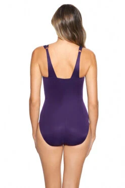 Swimming Gear Shop -Swimming Gear Shop 6516624 One Piece Swimsuit Sangria Purple Back