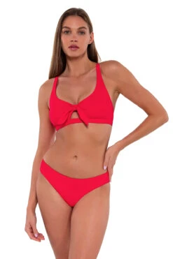 Brandi Bralette Bikini Top -Swimming Gear Shop 68TGERAN Bikini Top Geranium Front3