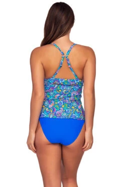 Serena Tankini Top (E-H Cup) -Swimming Gear Shop 709TEFGPERSK Tankini Top Persian Sky Back2