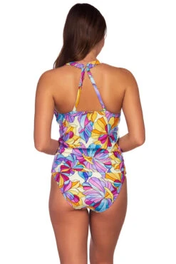 Elsie Tankini Top ( D+ Cup) -Swimming Gear Shop 738TOPALE Tankini Top Opalescent Back2
