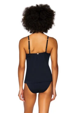 Crossroads Underwire Bra Tankini Top (E-H Cup) -Swimming Gear Shop 79TEFGBLCK Tankini Top Black Back2