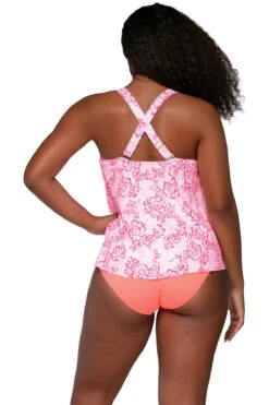 Sadie Tankini Top -Swimming Gear Shop 964TCORCO Tankini Top Coral Cove Back1