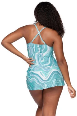 Sienna Swim Dress -Swimming Gear Shop 983MOTID One Piece Swimsuit Moon Tide Back2