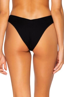 Valencia High Leg Bikini Bottom -Swimming Gear Shop BSW BLACK RAVEN Bottoms Back 100349
