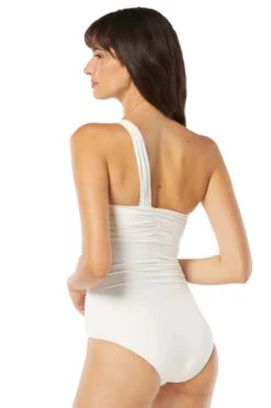 Swimming Gear Shop -Swimming Gear Shop C2A228 One Piece Swimsuit White Back