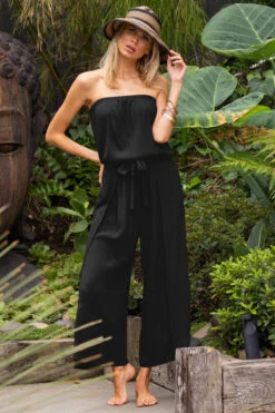 Ponza Strapless Jumpsuit -Swimming Gear Shop C3052371 Apparel Jumpsuit Black Lifestyle1