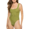 Classic Square Neck One Piece Swimsuit