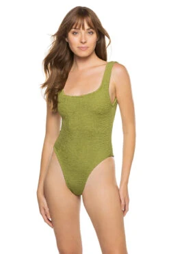 Classic Square Neck One Piece Swimsuit