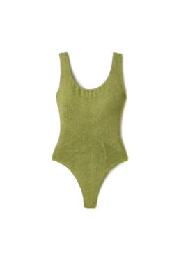 Classic Square Neck One Piece Swimsuit -Swimming Gear Shop CLASSIC SQ NECK One Piece Swimsuit Metallic Moss Laydown
