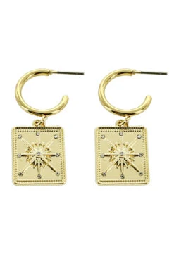 Navigation Huggie Earrings