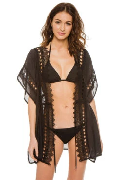 ELAN Crochet Detail Kimono