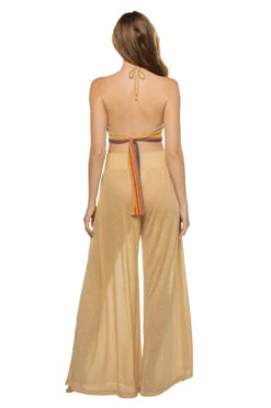 Halter Top And Wide Leg Pant Set -Swimming Gear Shop HPSET Apparel Bottom Nude Back