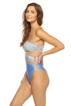 Isla Bandeau Cut Out One Piece Swimsuit -Swimming Gear Shop ISLA 1PC One Piece Swimsuit Azulado Side