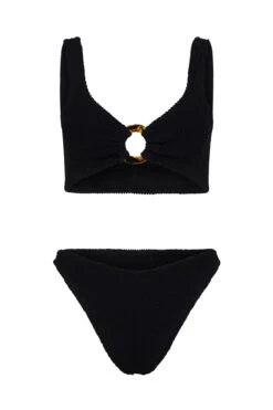 Julia Two Piece Bikini Set 7 Julia Two Piece Bikini Set -Swimming Gear Shop JULIA BIKINI Bikini Set Black Laydown