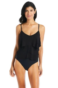 Mio Overlay One Piece Swimsuit