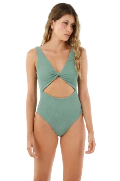 Textured Wave Twix One Piece Swimsuit