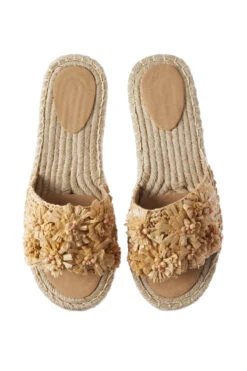 Raffia Floral Slides