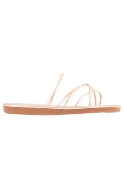 Ancient Greek Sandals Pu Metallic Strappy Sandals -Swimming Gear Shop PU Shoe Rose Gold Side2