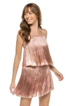 Angelica Fringe Halter Top