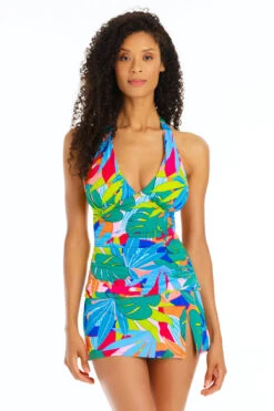 Life Of The Party Halter Tankini Top
