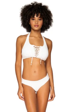 Ahoy Halter Bikini Top (D+ Cup)