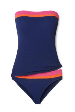 Tommy Bahama Colorblock Bandini Molded Bandeau Tankini Top -Swimming Gear Shop SS100238 Tankini Top Passion Pink Laydown