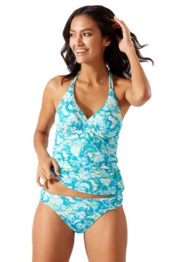Tommy Bahama Reversible Halter Tankini Top -Swimming Gear Shop SS100325 Tankini Top White Reverse