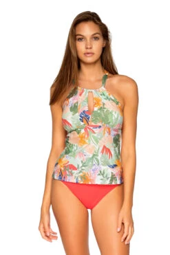 Mia High Neck Tankini Top