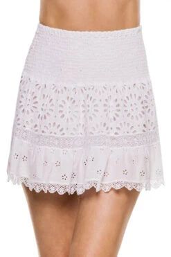 Nicaragua Eyelet Mini Skirt