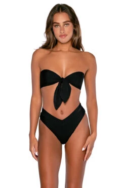 Eloise Bandeau Bikini Top -Swimming Gear Shop U614TBLAOU Bikini Top Black Out Reverse2